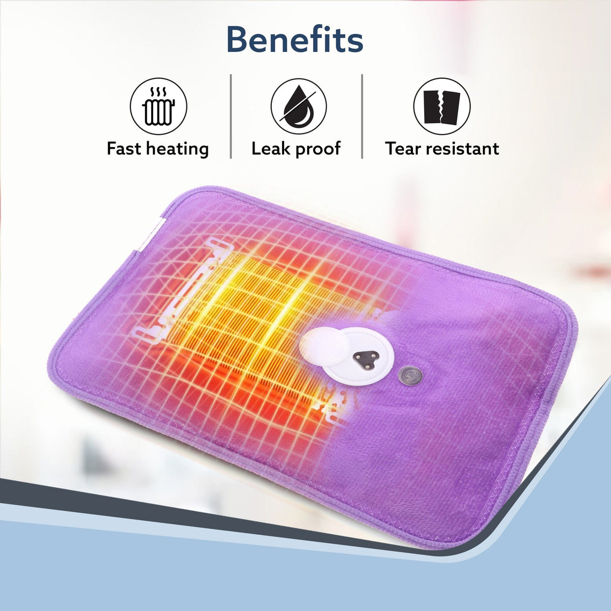AGARO Electric Hot Water Bag HB361, For pain relief, heating bag electric, Heating Pouch, Hot Water Bottle Bag, Heating 