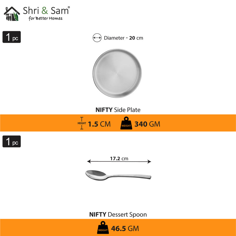 Stainless Steel Small Thali Set (1 Person) Nifty