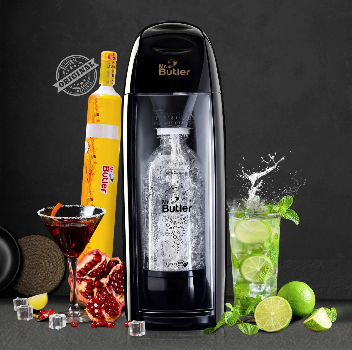 Italia Sodamaker With Syrup 250ml - Single Cylinder Pack