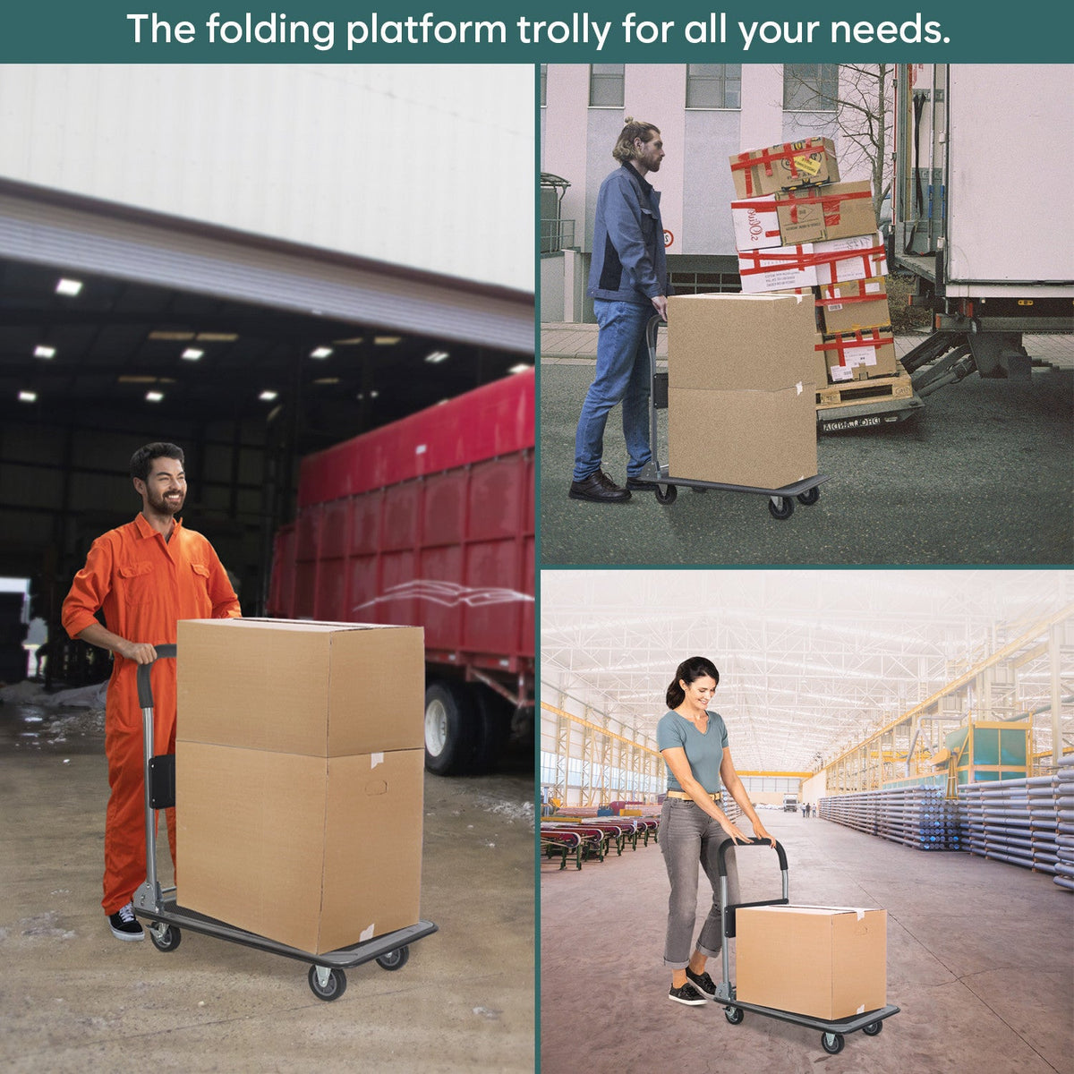 Corvids 150 Kg Portable Folding Metal Hand Platform Trolley with 2-Year Warranty-6