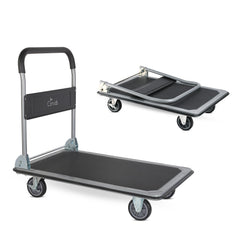 Corvids 300 Kg Portable Folding Metal Hand Platform Trolley for Material Handling-1