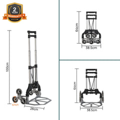 Corvids 75 Kg Stairs Climbing Aluminium Hand Truck-3