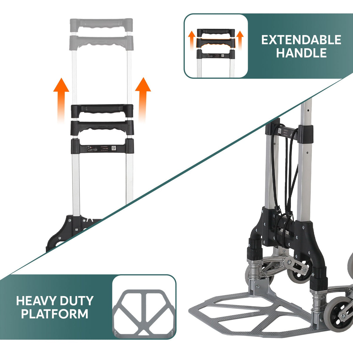 Corvids 75 Kg Stairs Climbing Aluminium Hand Truck-2
