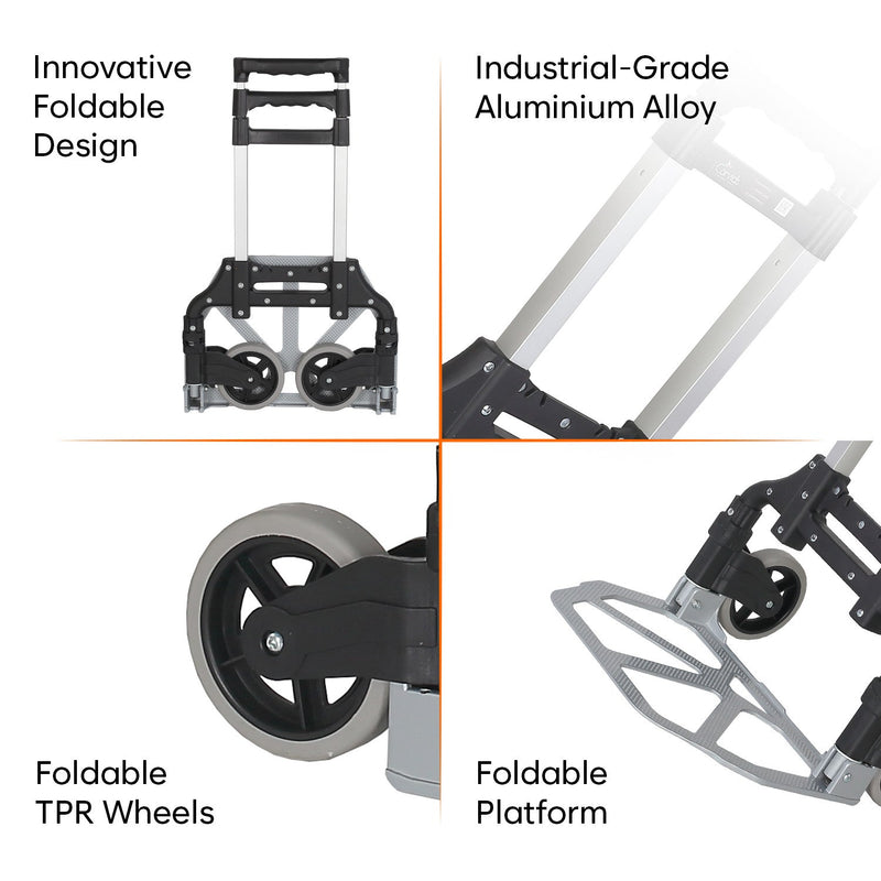 Corvids 75 Kg Portable Aluminium Hand Truck-4