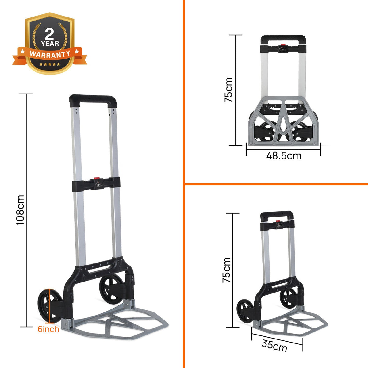 Corvids 150 Kg Portable Aluminium Hand Truck-3