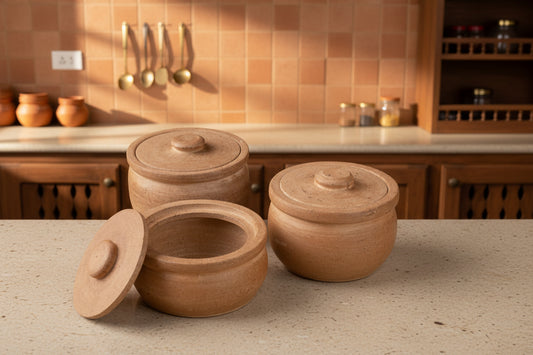 Soap Stone Traditional Curd Setter/ Storage Container Small (500-550 ml)