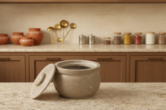 Soap Stone Traditional Curd Setter/ Storage Container Medium (700-750 ml)