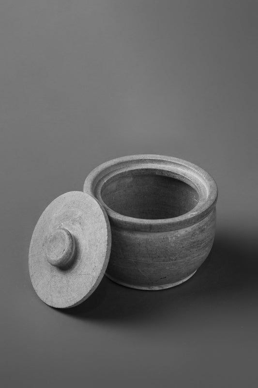 Soap Stone Traditional Curd Setter/ Storage Container Large  (800-900 ml)