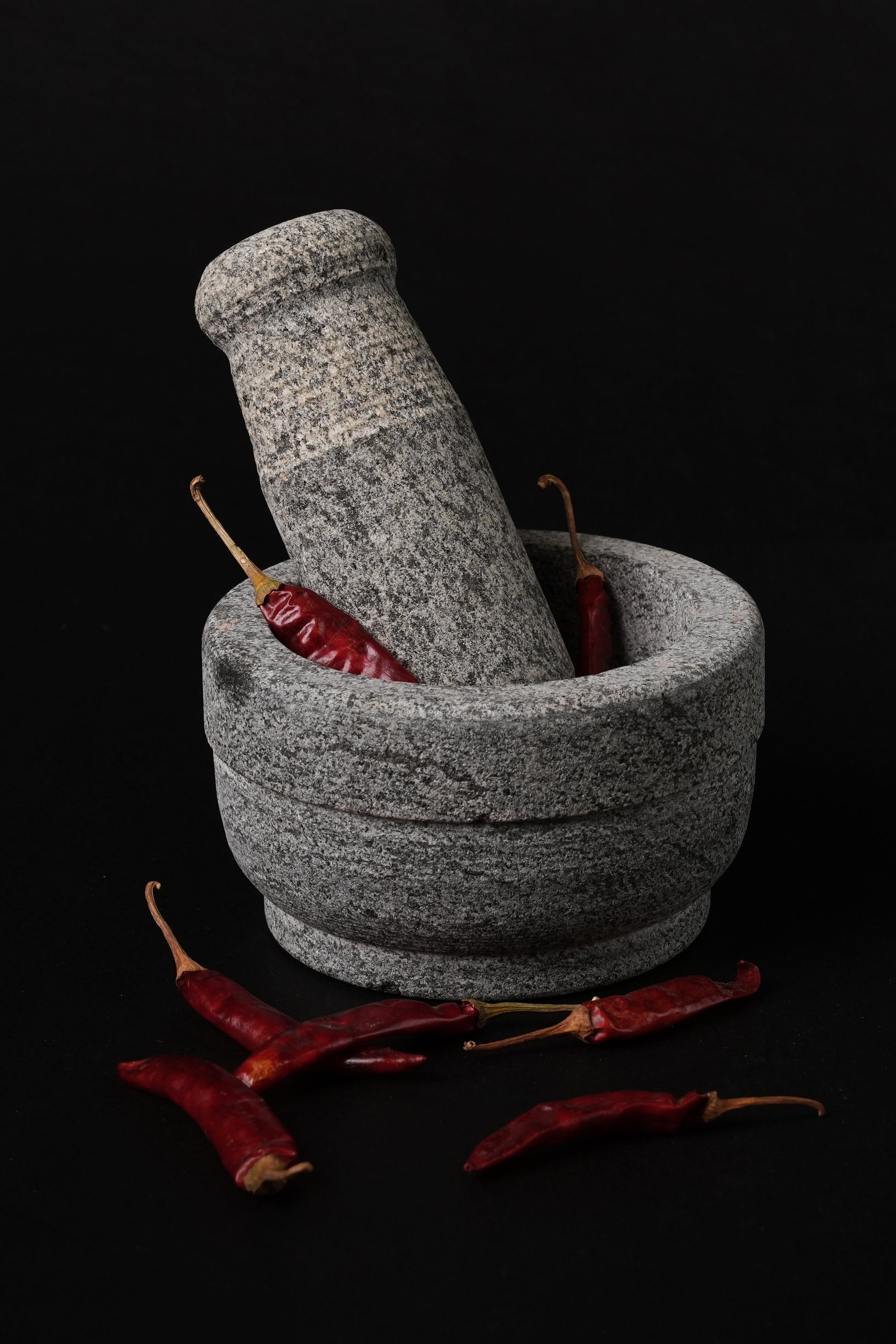 Premium Uthukuli Stone Mortar and Pestle (Circular)
