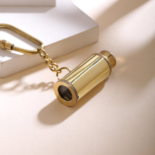 Brass Telescope Keychain With Box