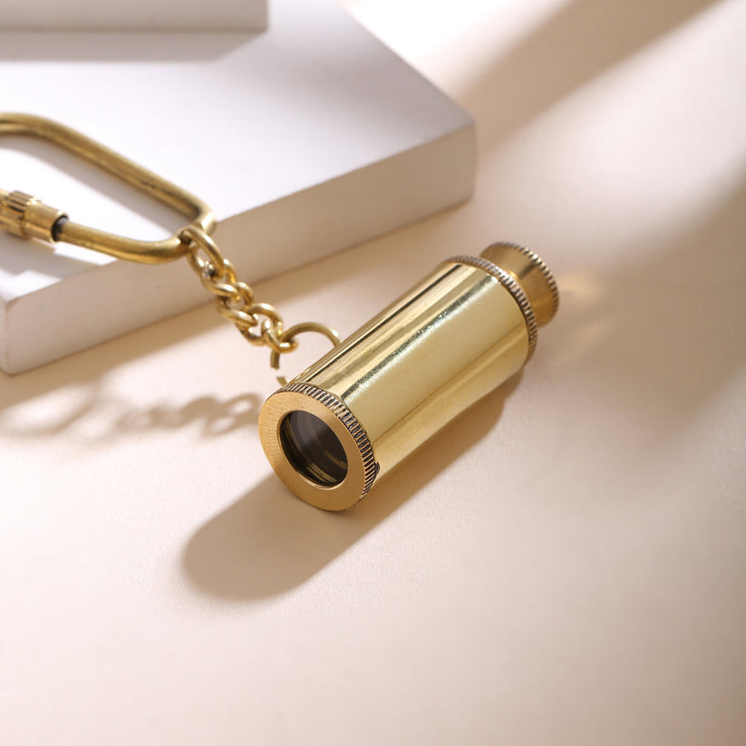Brass Telescope Keychain With Box – Velan Store