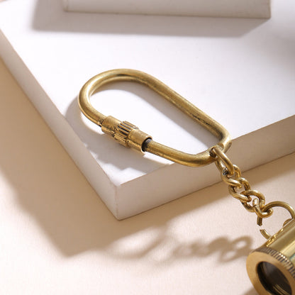 Brass Telescope Keychain With Box