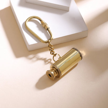 Brass Telescope Keychain With Box