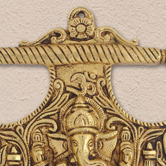 Brass Ganesha Wall Hanging (8 Inch)