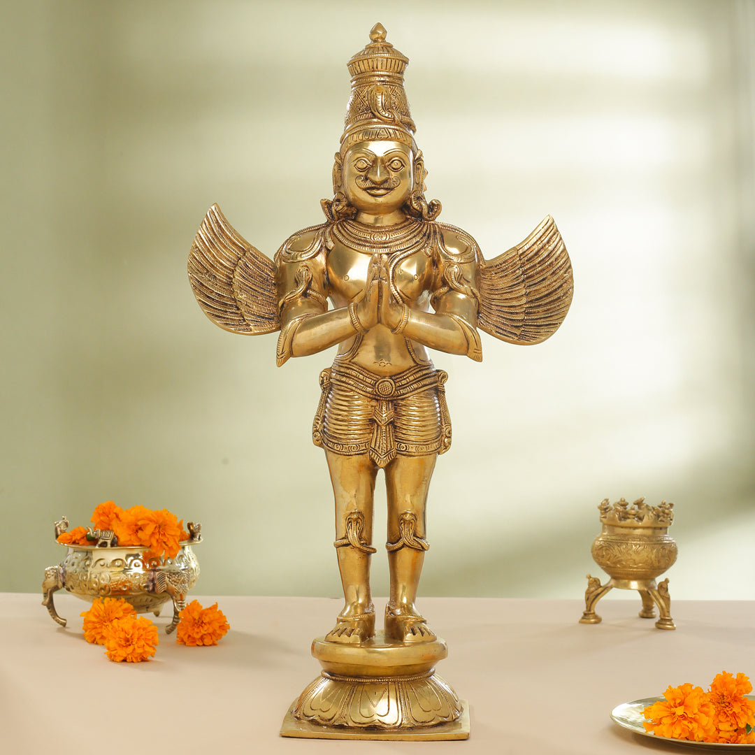 Brass Standing Garuda Statue (22 Inch)