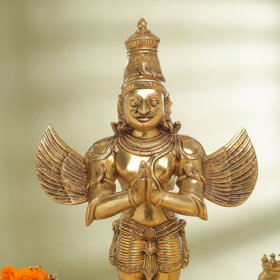 Brass Standing Garuda Statue (22 Inch)
