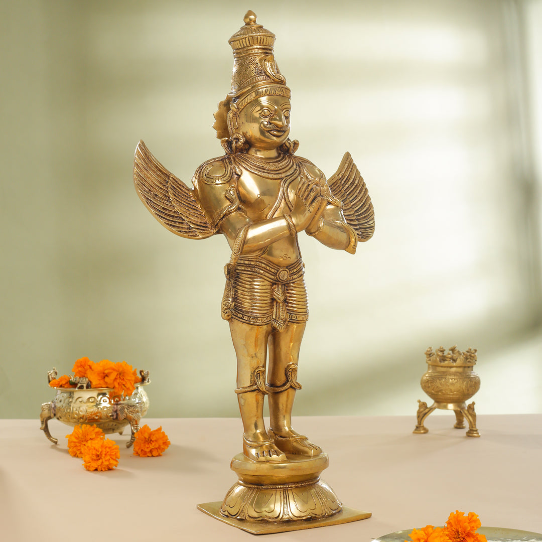 Brass Standing Garuda Statue (22 Inch)
