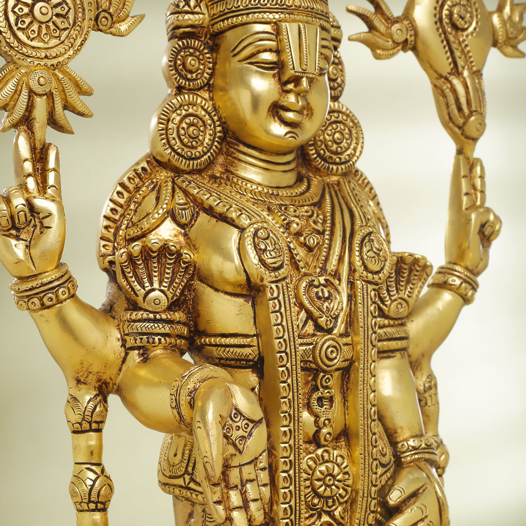 Brass Tirupati Balaji/Venkateshwar Idol (23 Inch)