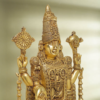 Brass Tirupati Balaji/Venkateshwar Idol (25 Inch)