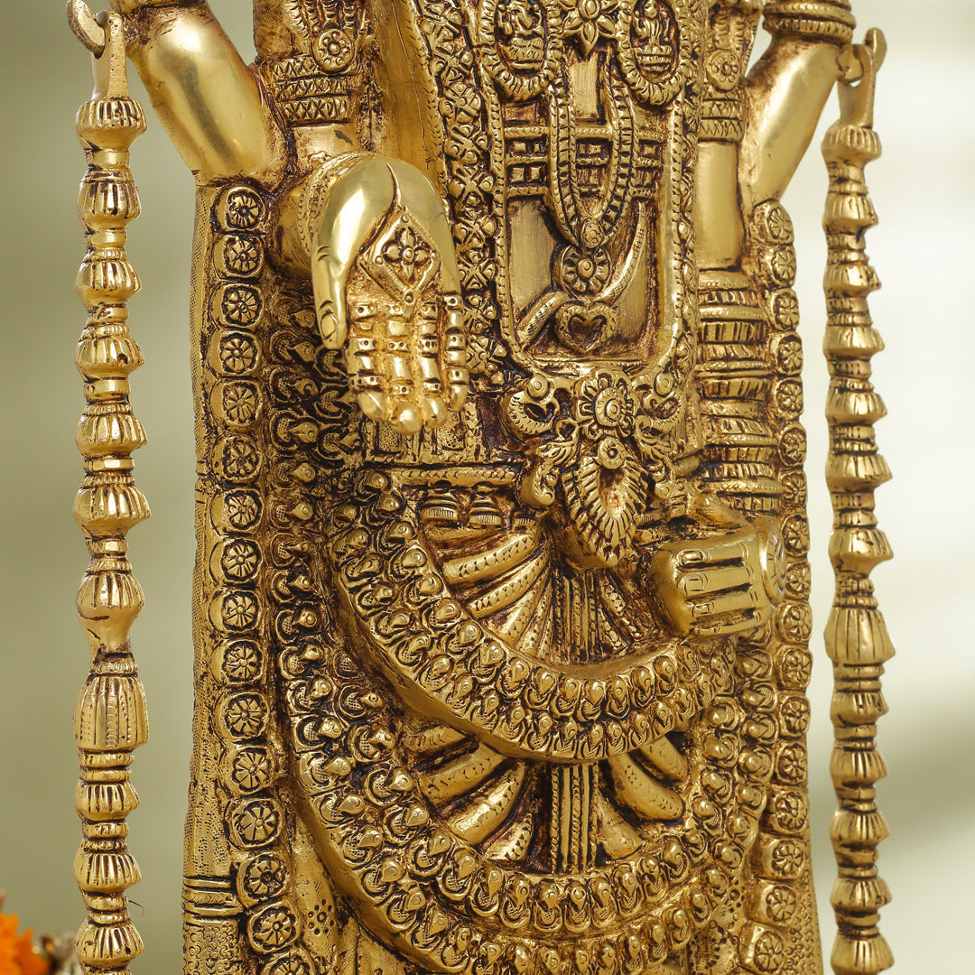 Brass Tirupati Balaji/Venkateshwar Idol (25 Inch)