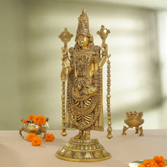 Brass Tirupati Balaji/Venkateshwar Idol (25 Inch)