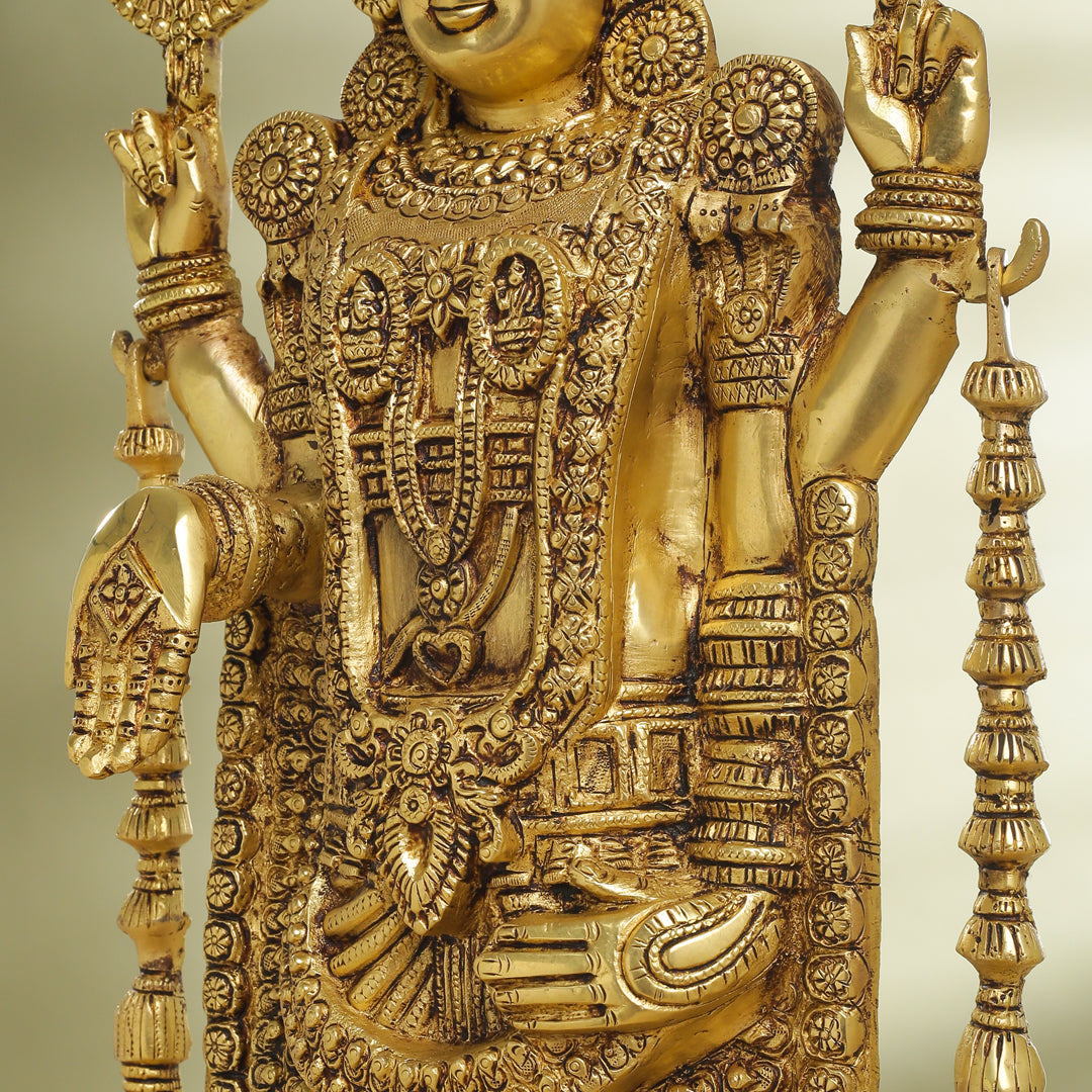 Brass Tirupati Balaji/Venkateshwar Idol (25 Inch)