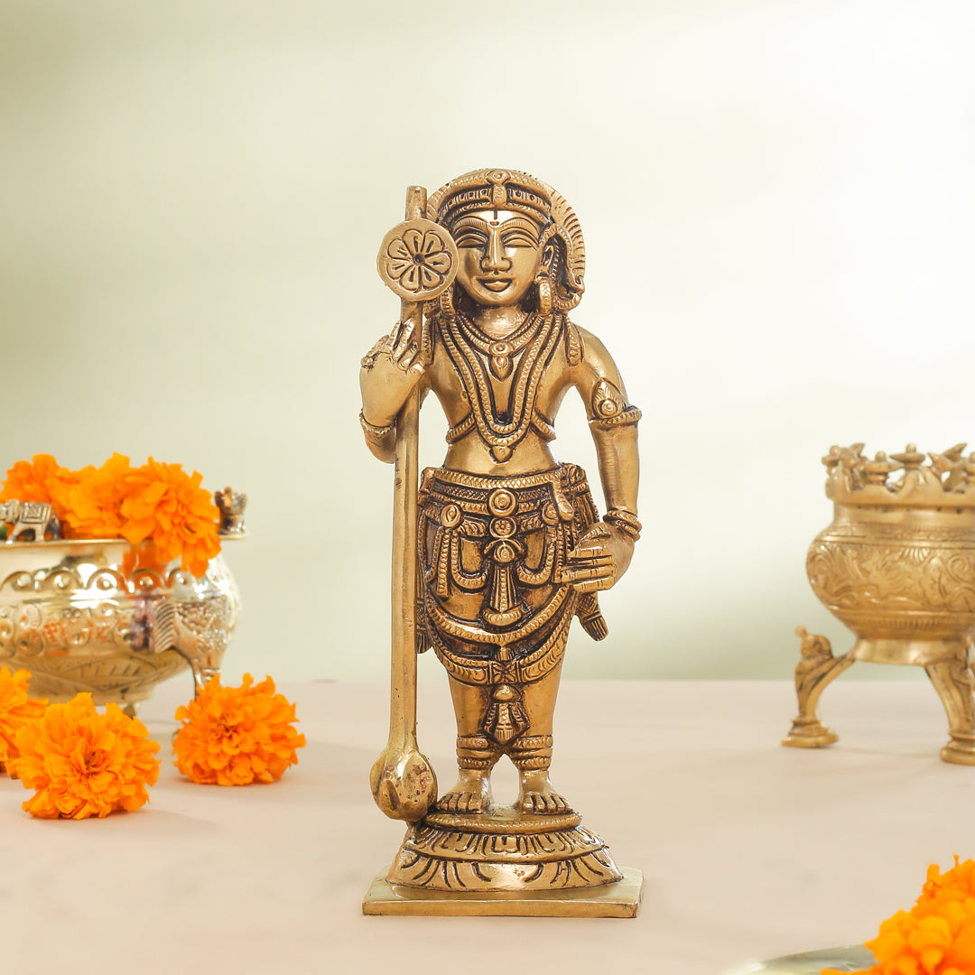 Brass Superfine Udupi Krishna Idol (9 Inch)