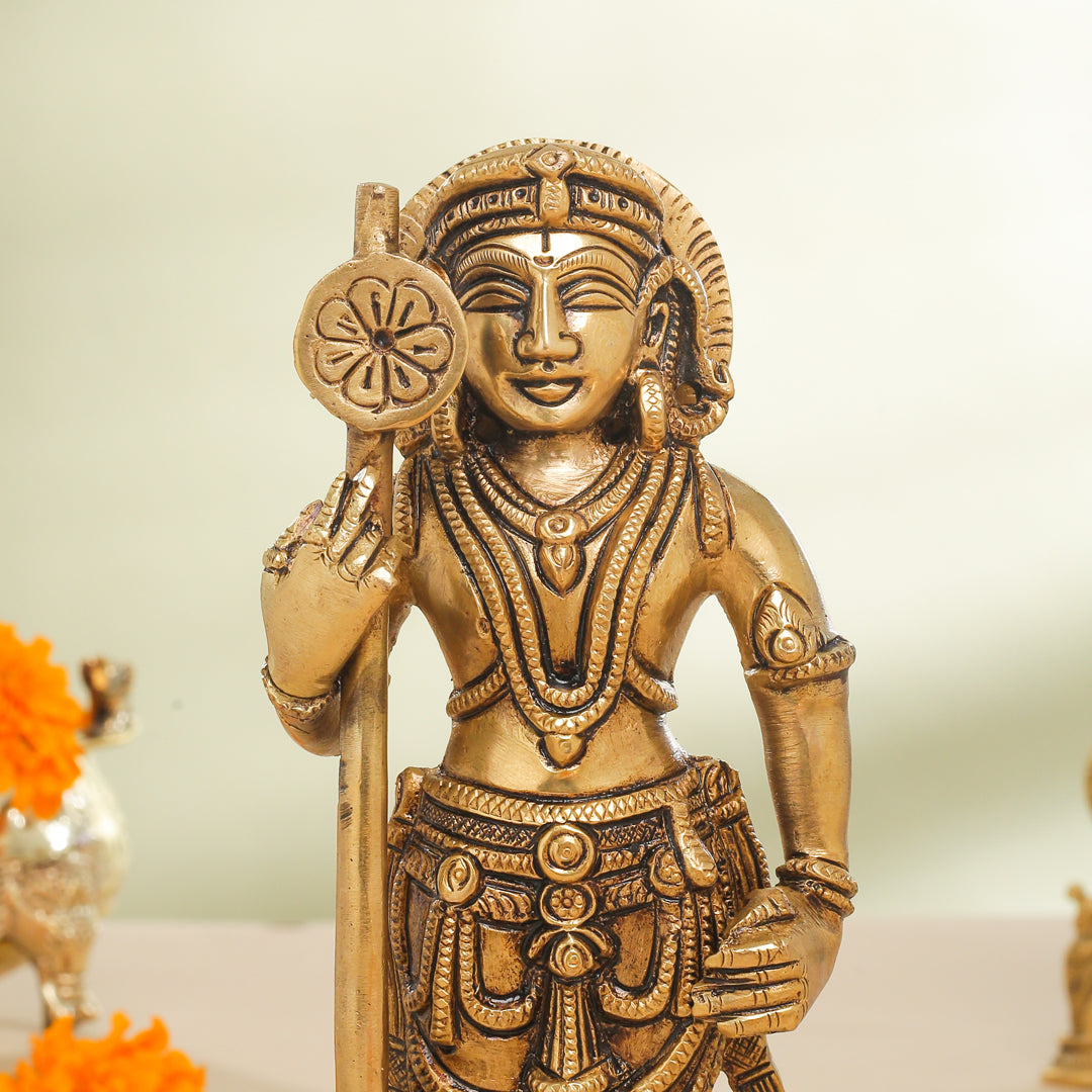 Brass Superfine Udupi Krishna Idol (9 Inch)