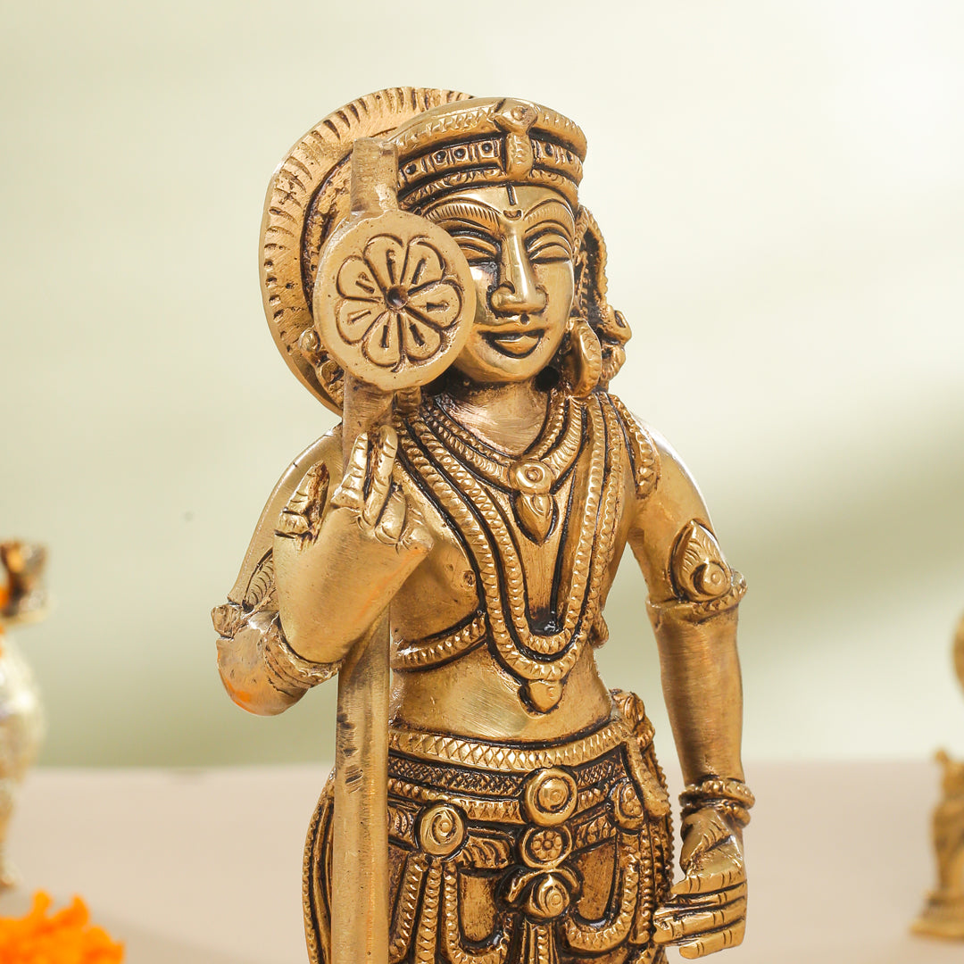 Brass Superfine Udupi Krishna Idol (9 Inch)
