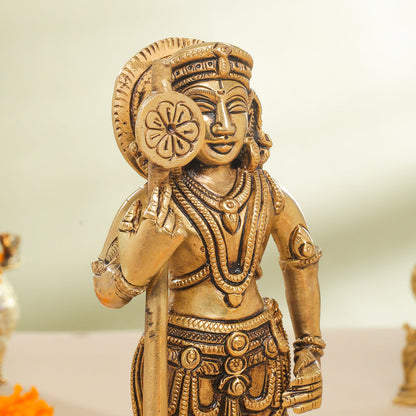 Brass Superfine Udupi Krishna Idol (9 Inch)