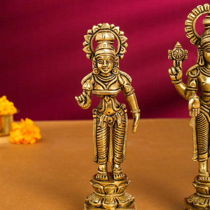 Brass Superfine Lord Balaji With Sri Devi And Bhudevi Idols Set