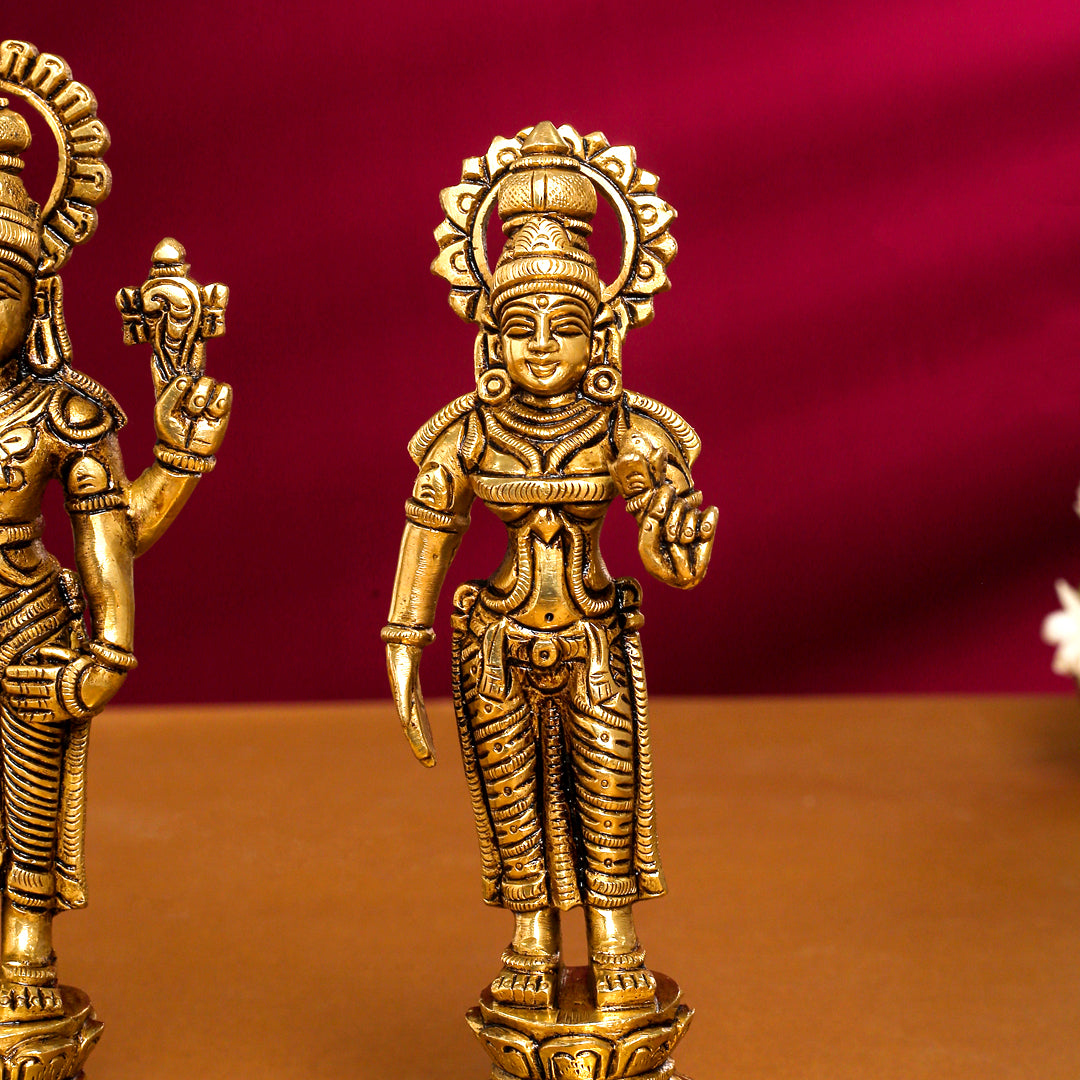 Brass Superfine Lord Balaji With Sri Devi And Bhudevi Idols Set
