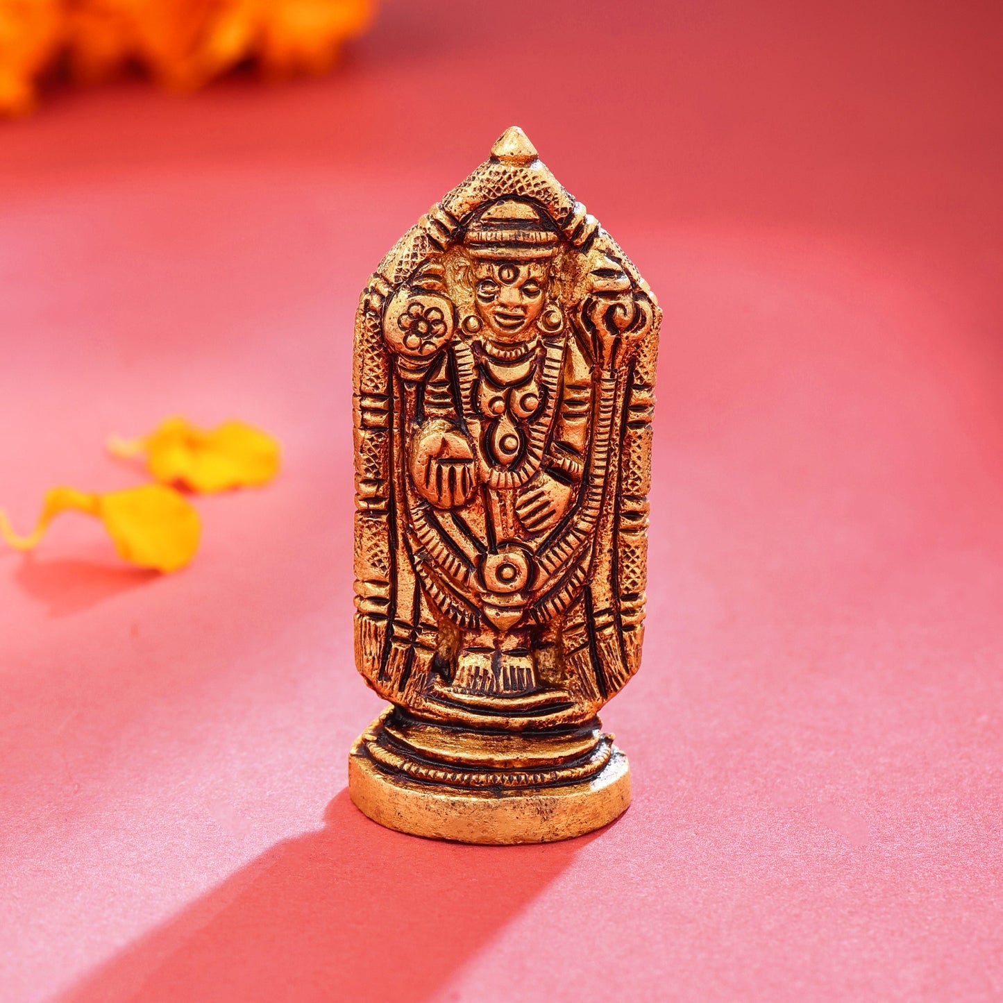 Brass Tirupati Balaji/Venkateshwar Idol (2.2 Inch)
