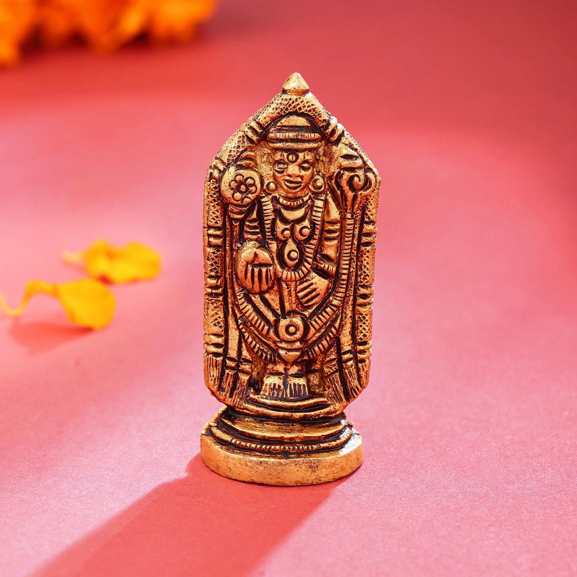 Brass Tirupati Balaji/Venkateshwar Idol (2.2 Inch)