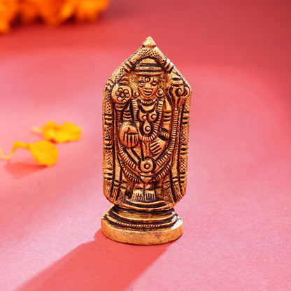 Brass Tirupati Balaji/Venkateshwar Idol (2.2 Inch)