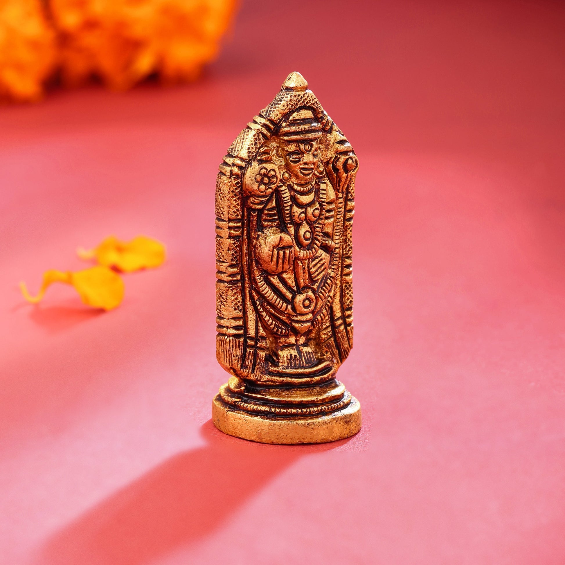Brass Tirupati Balaji/Venkateshwar Idol (2.2 Inch)