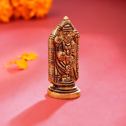 Brass Tirupati Balaji/Venkateshwar Idol (2.2 Inch)
