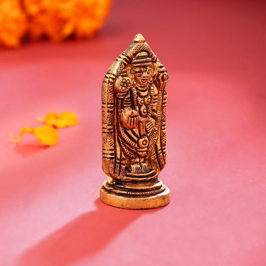 Brass Tirupati Balaji/Venkateshwar Idol (2.2 Inch)