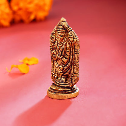 Brass Tirupati Balaji/Venkateshwar Idol (2.2 Inch)