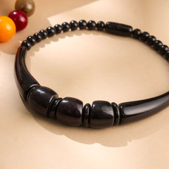 Resin Marble Bead Necklace Jewelry with Tribal Charm