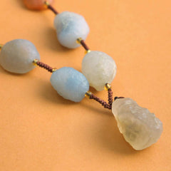 Resin Marble Bead Necklace Jewelry with Tribal Charm