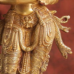 Brass Deep lakshmi Idol – Traditional Diya Holder for Prosperity and Light (30 Inch)