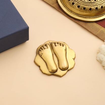 Brass Charan Paduka Gift Box/Hamper