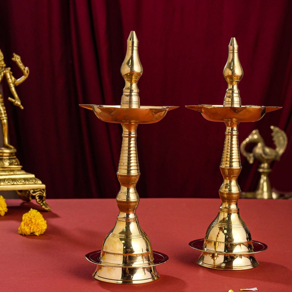 Brass Samai/Lamp Pair (8.5 Inch)