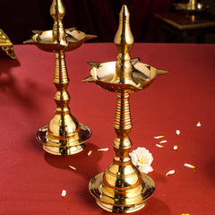 Brass Samai/Lamp Pair (8.5 Inch)