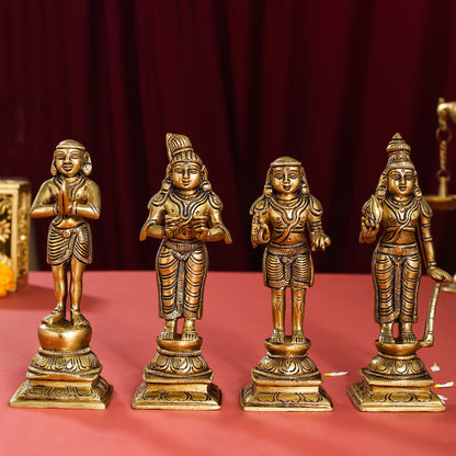 Brass Superfine Nalvar Idols Set (6 Inch)