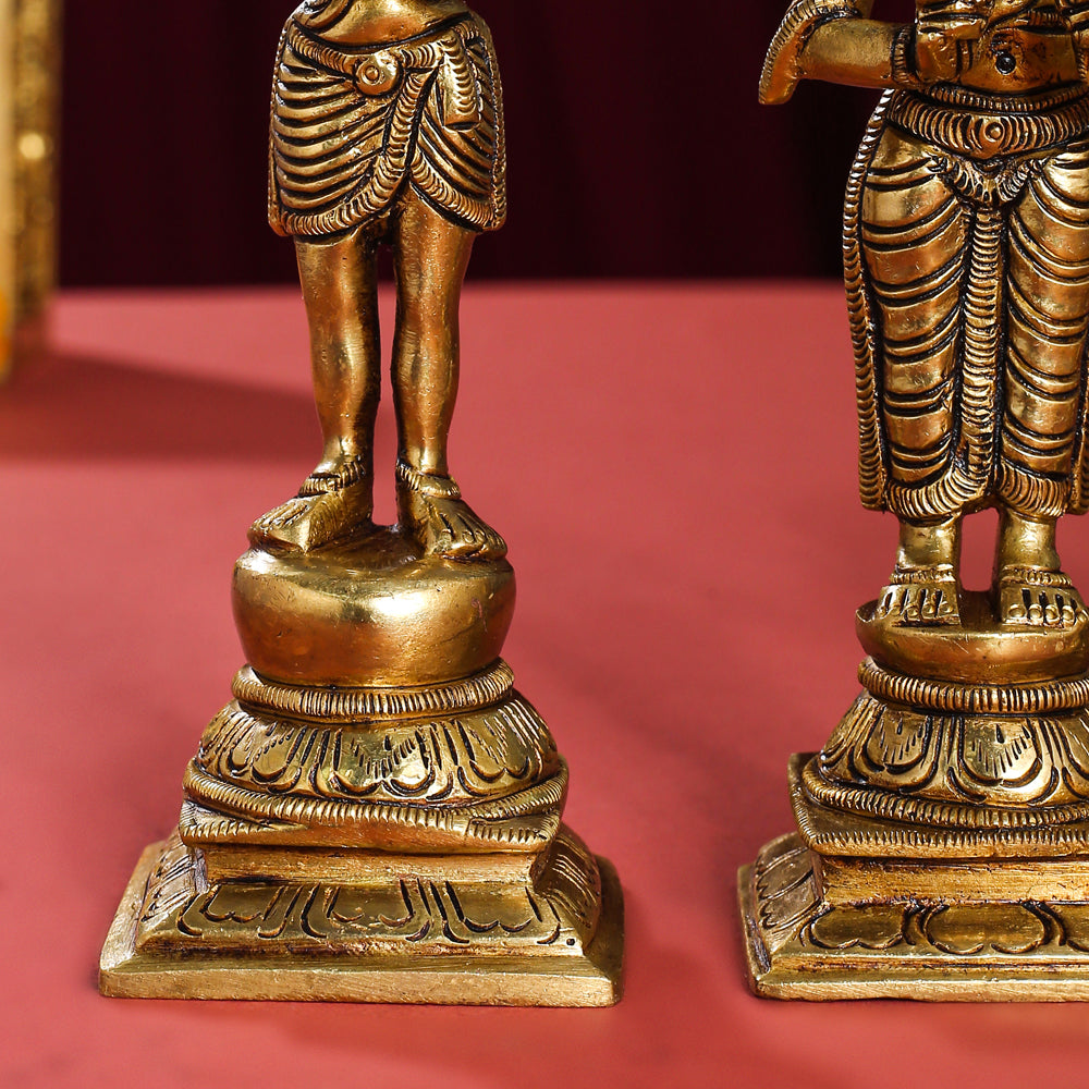 Brass Superfine Nalvar Idols Set (6 Inch)