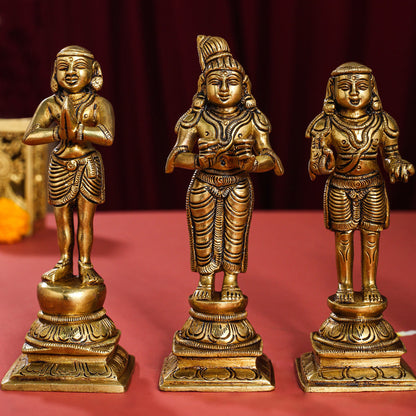 Brass Superfine Nalvar Idols Set (6 Inch)