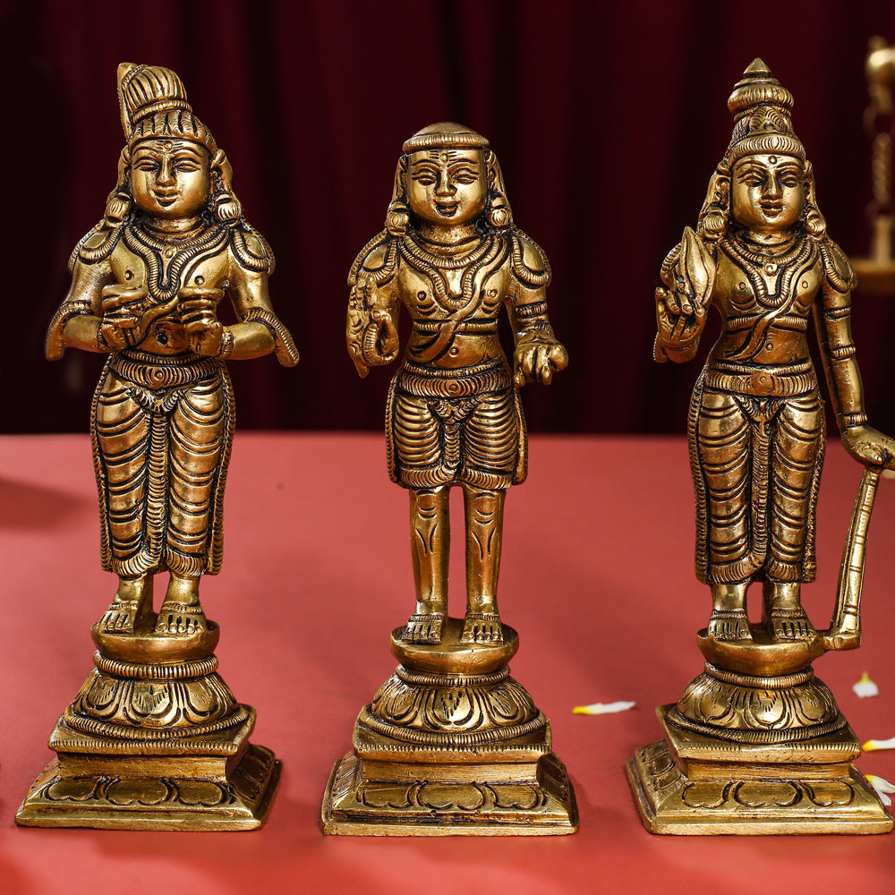Brass Superfine Nalvar Idols Set (6 Inch)