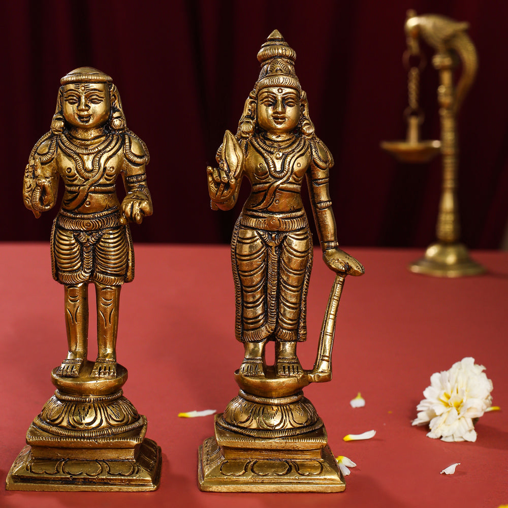 Brass Superfine Nalvar Idols Set (6 Inch)